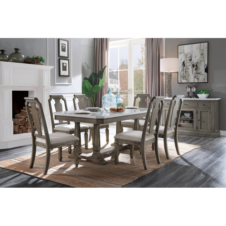 Acme Zumala 7 - Piece Trestle Dining Set | Wayfair